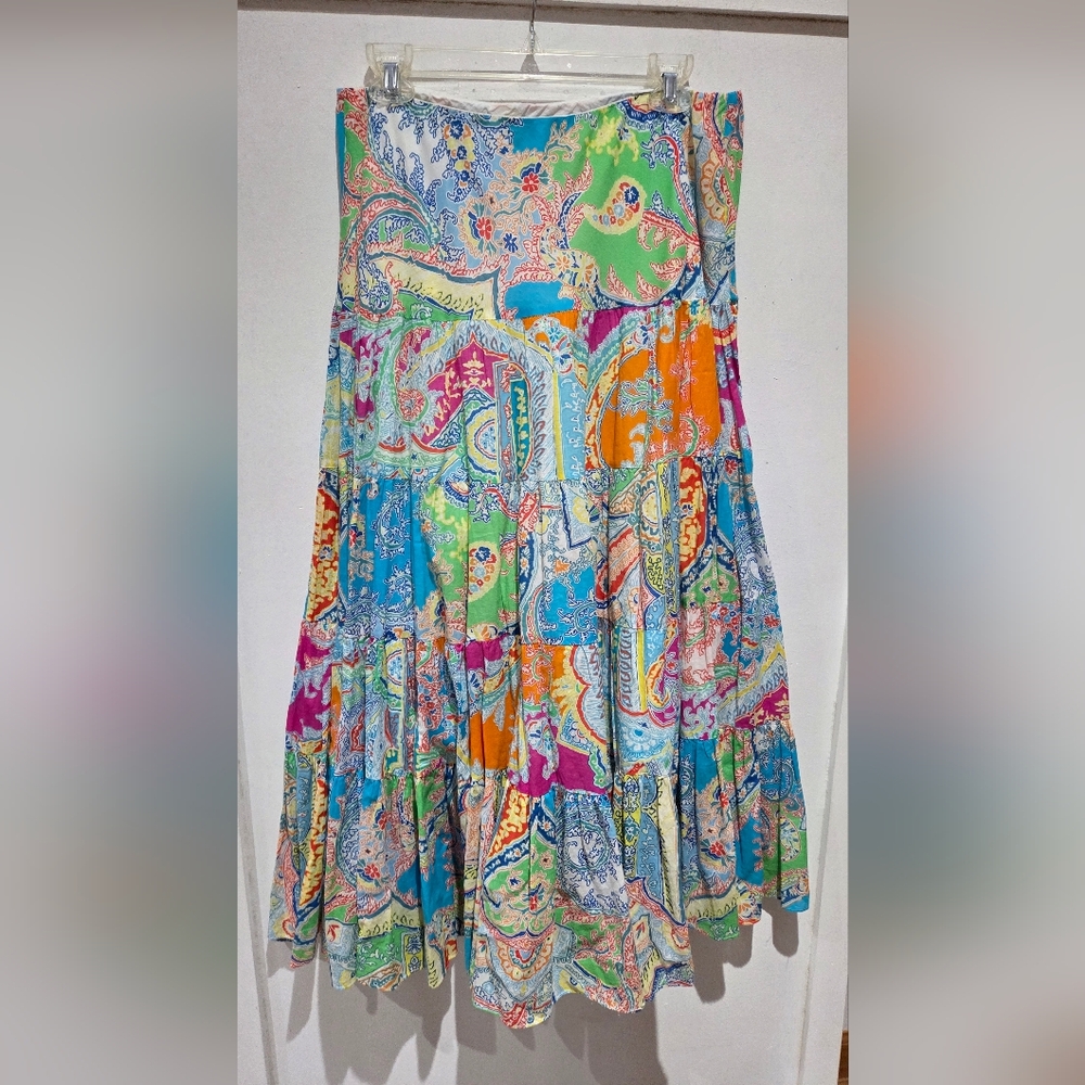 Floral Paisley Summer Maxi Skirt